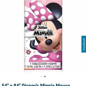 4 - Minnie Mouse Plastic Tablecloth